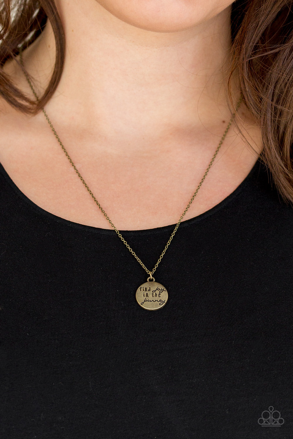 Find Joy - Brass Necklace