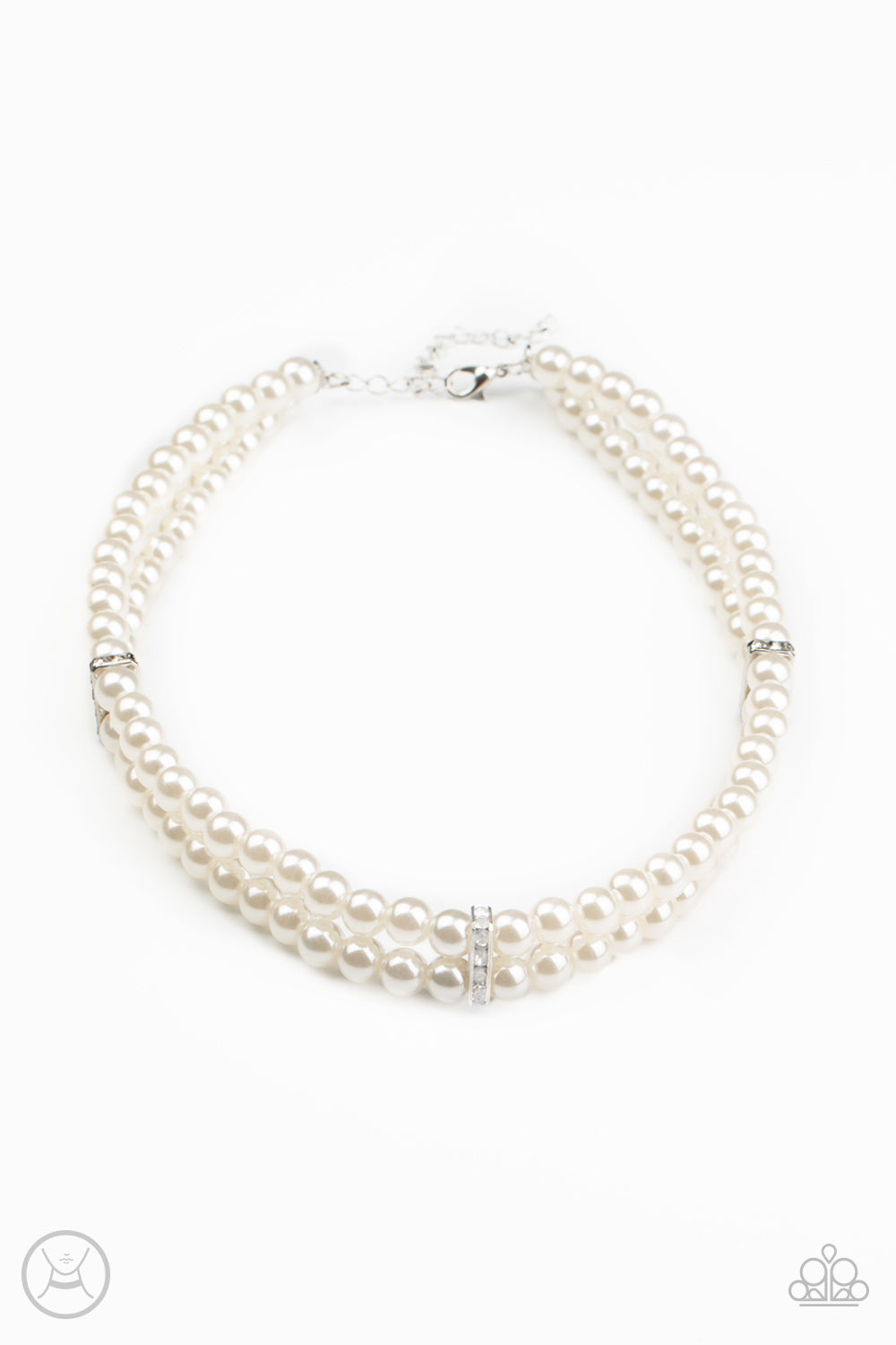 Put On Your Party Dress - White Pearl Necklace