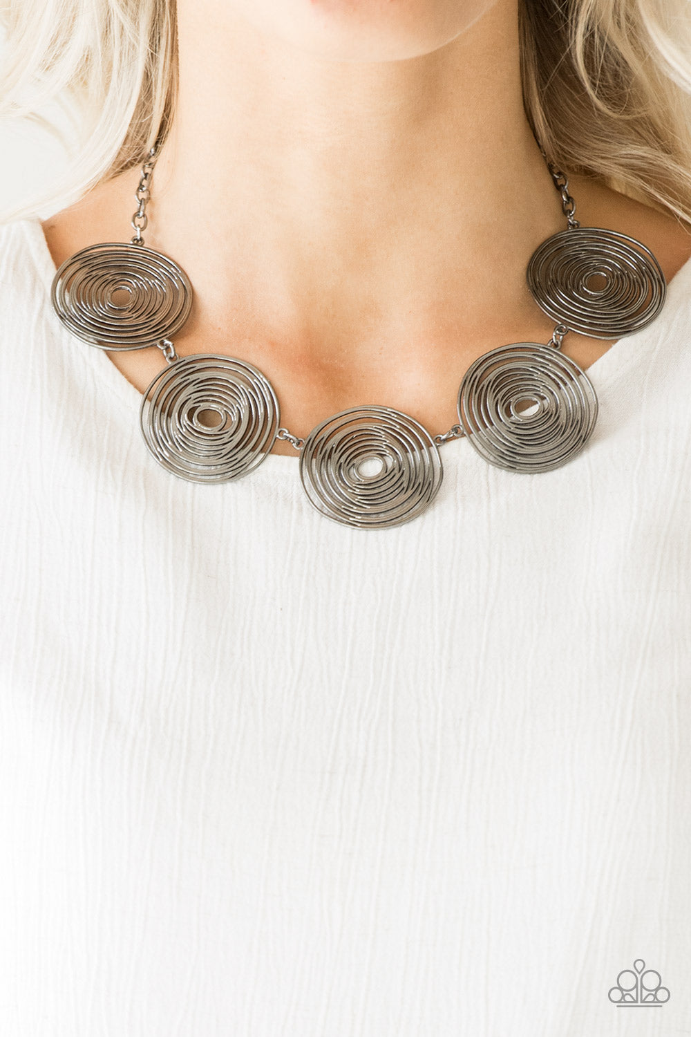 SOL-Mates - Black Gunmetal Necklace