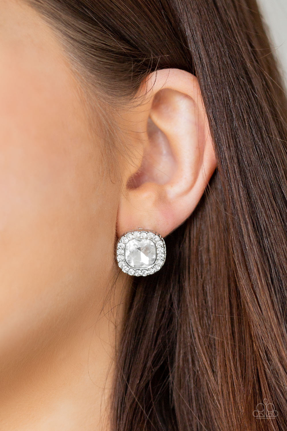 Bling Tastic! - White Earrings