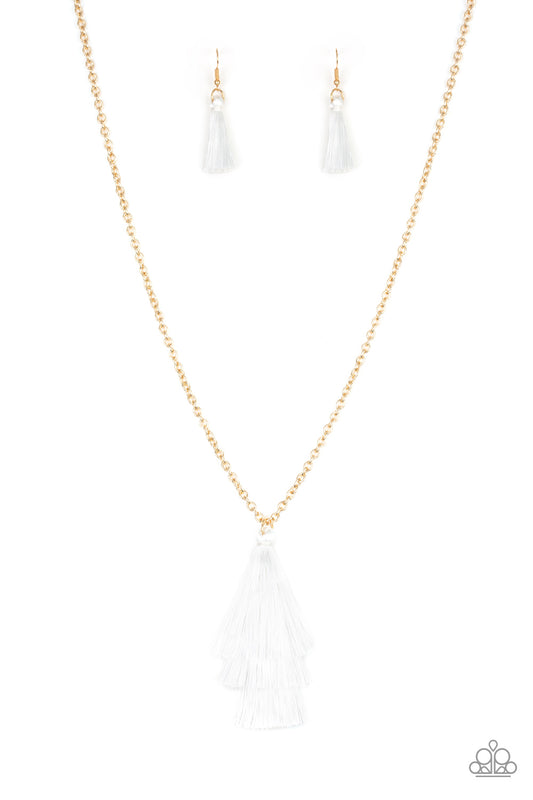 Triple The Tassel - White