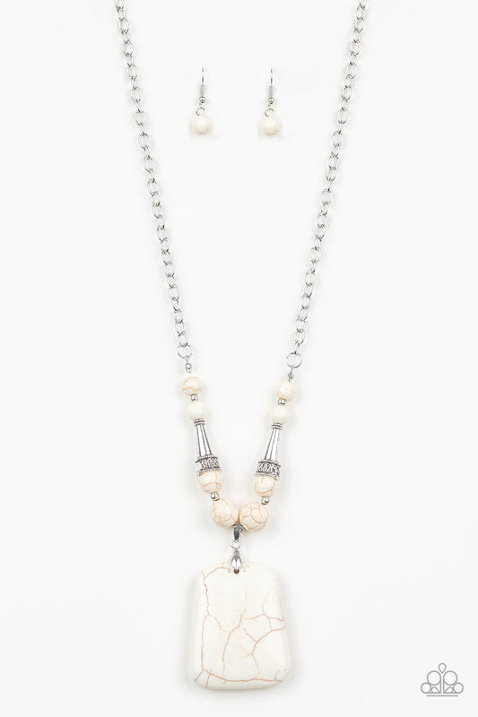 Sandstone Oasis - White Necklace