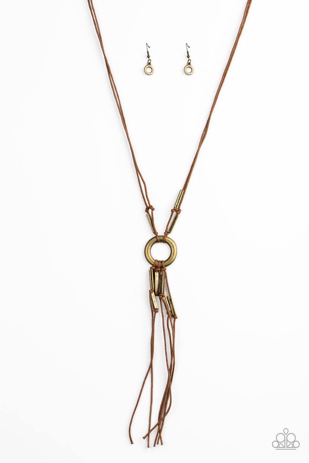 Tasseled Trinket - Brass Necklace