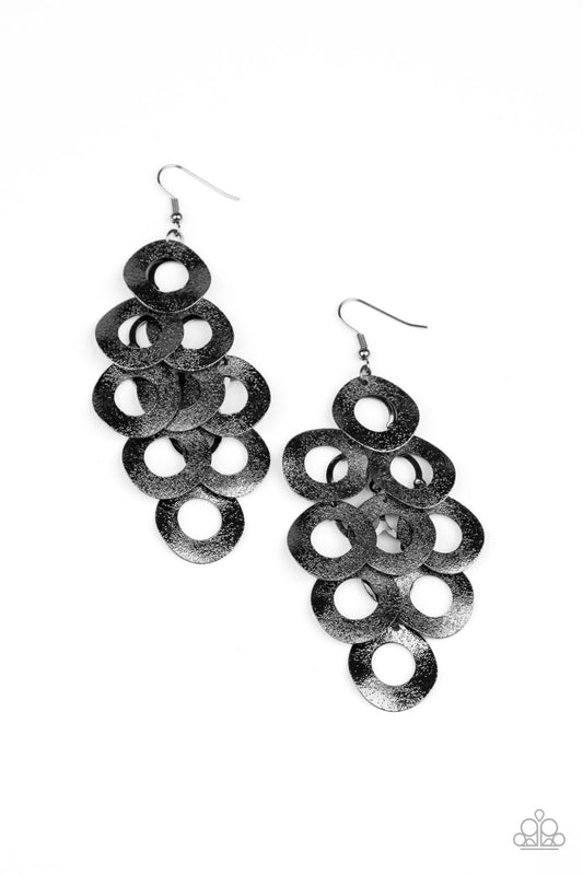 Scattered Shimmer - Black Earrings