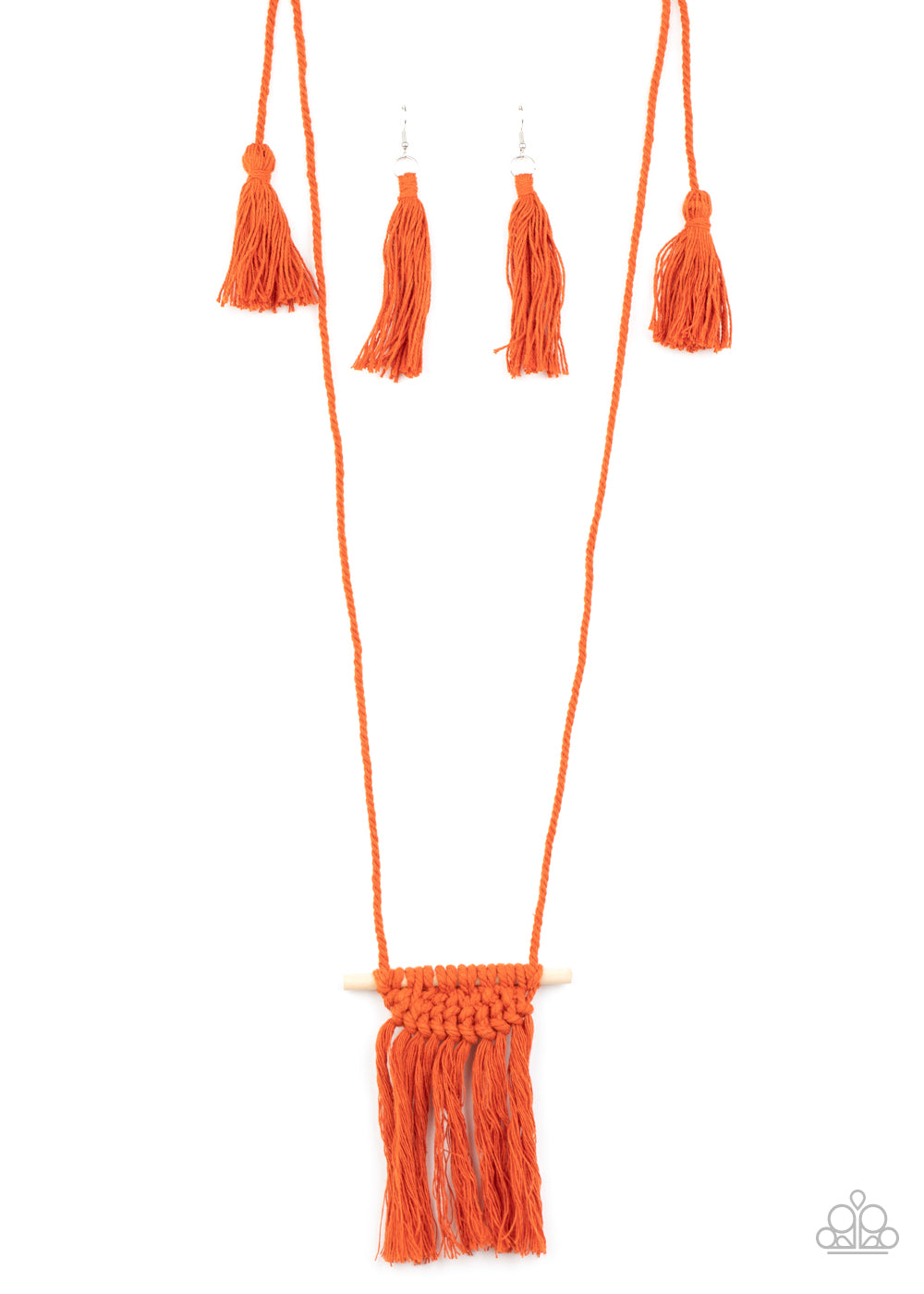 Between You and MACRAME - Orange Necklace