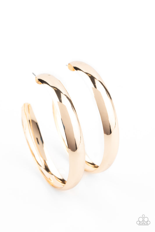 BEVEL In It - Gold Hoop Earrings