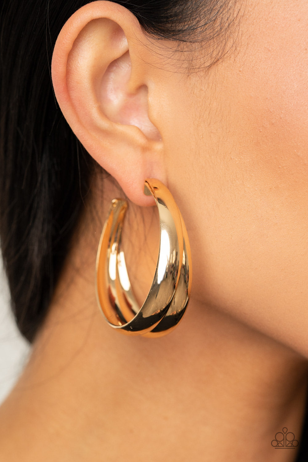 Colossal Curves - Gold Hoop Earrings