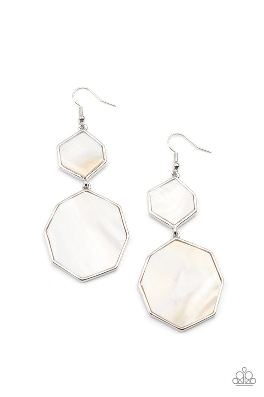 Vacation Glow - White Earrings