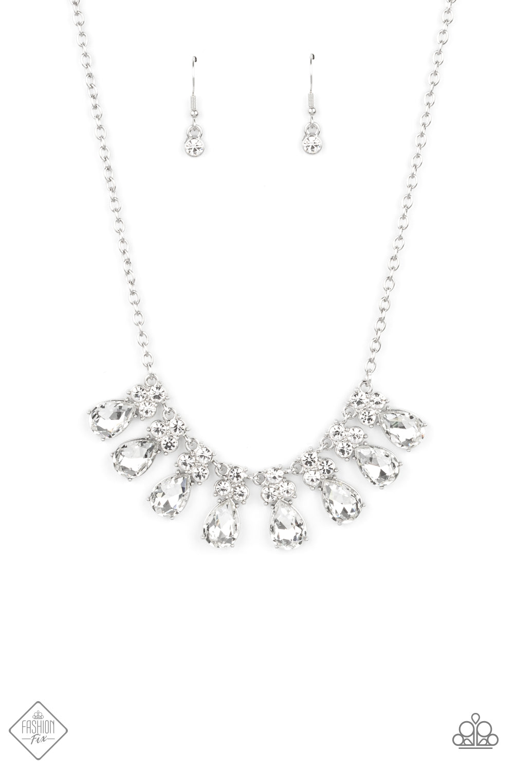 Sparkly Ever After - White Necklace