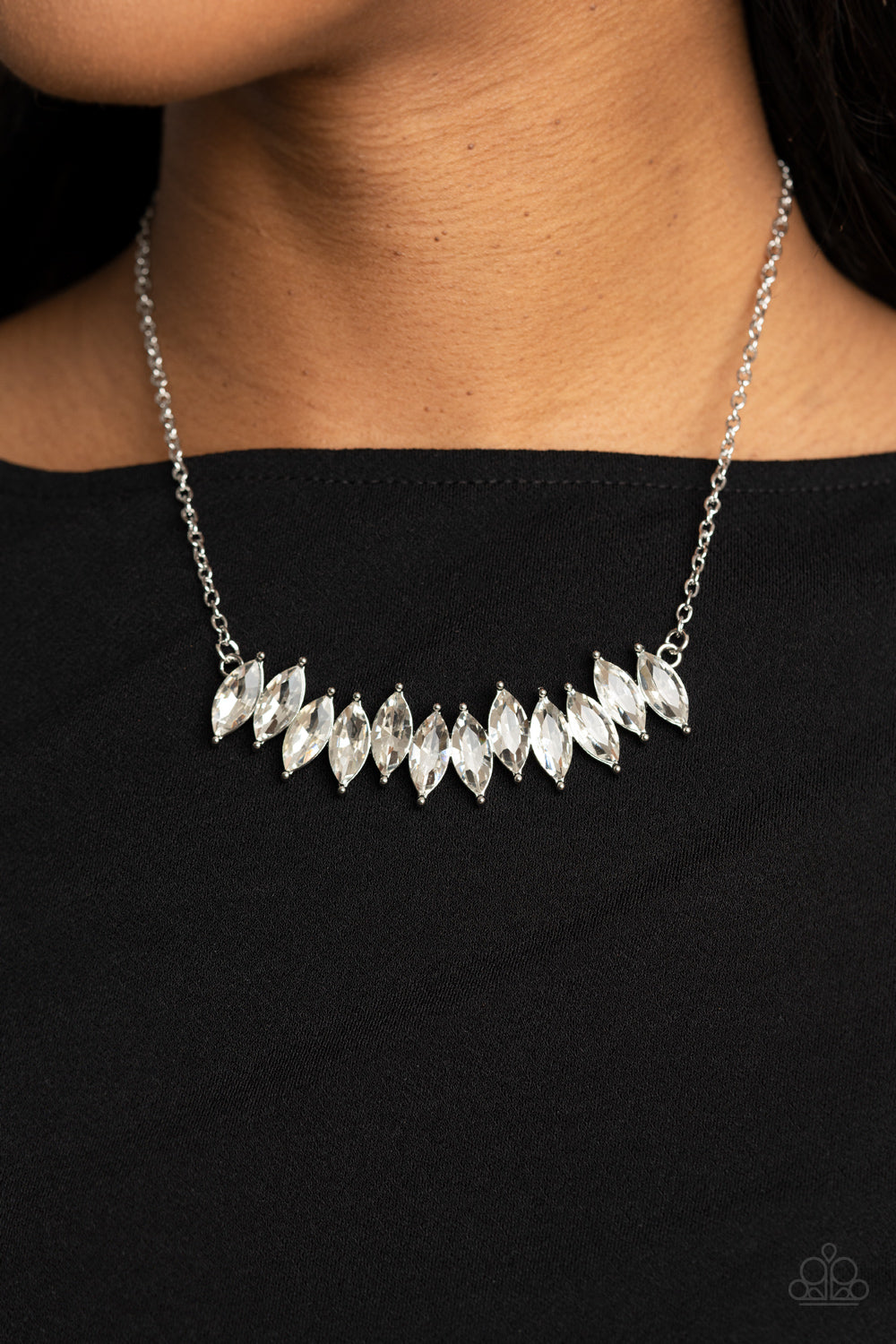 Icy Intensity - White Necklace