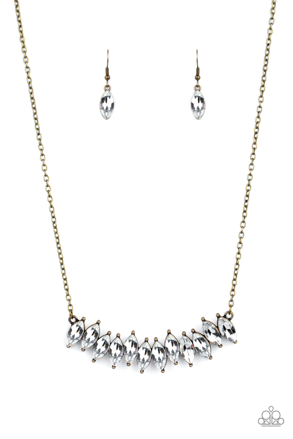 Icy Intensity - Brass Necklace