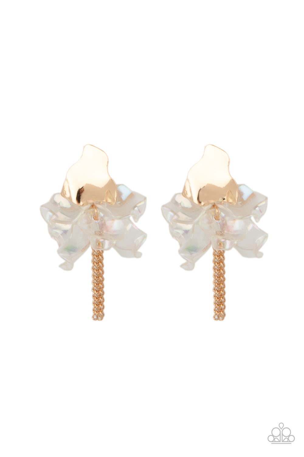 Harmonically Holographic - Gold Earrings