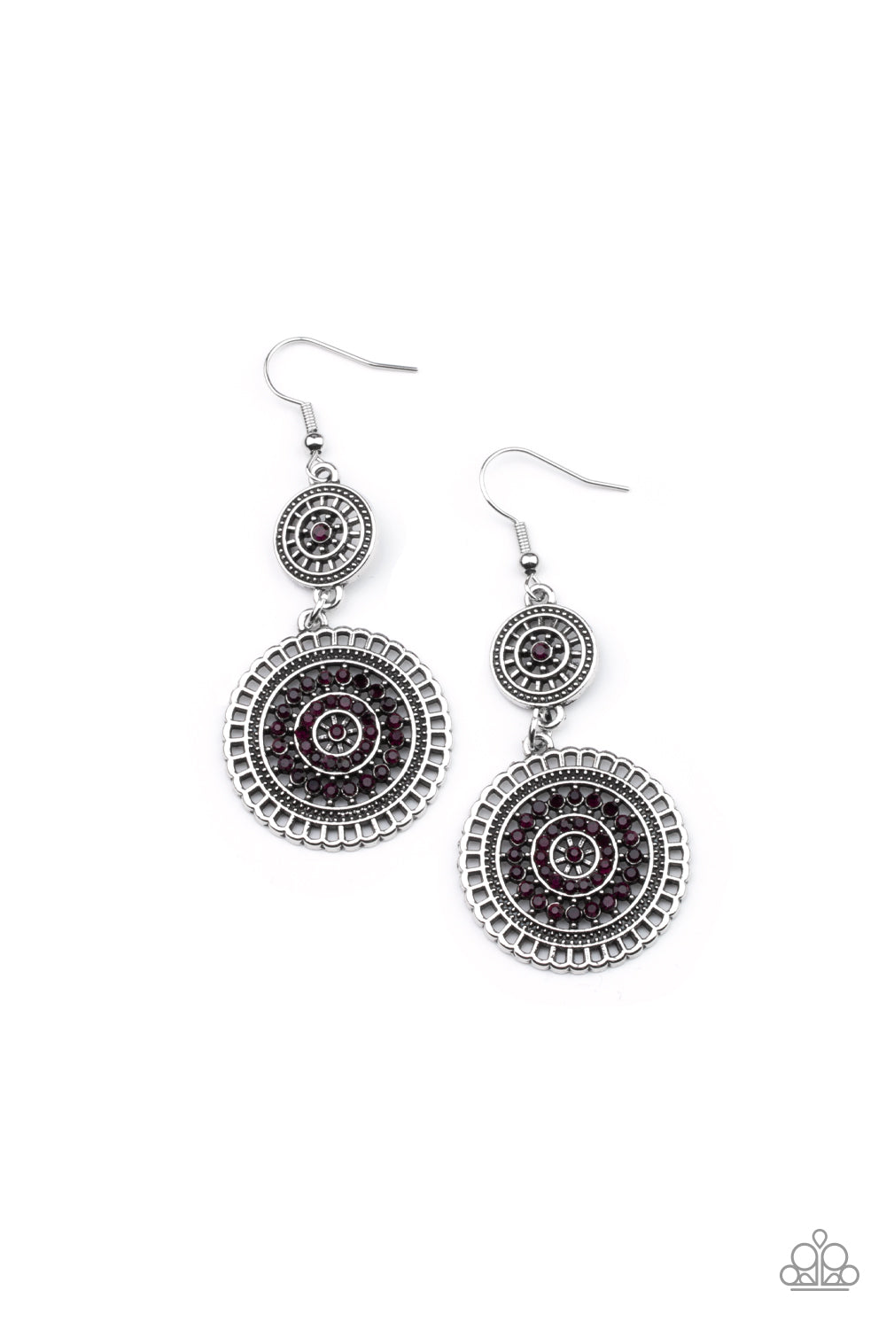 Bohemian Bedazzle - Purple Earrings