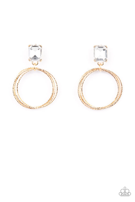 Prismatic Perfection - Gold Earrings