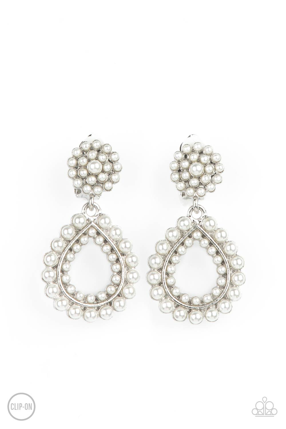 Discerning Droplets - White Earrings