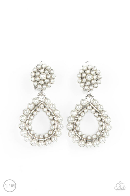 Discerning Droplets - White Earrings