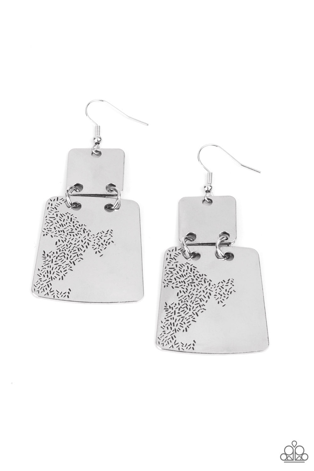 Tagging Along - Silver Earrings