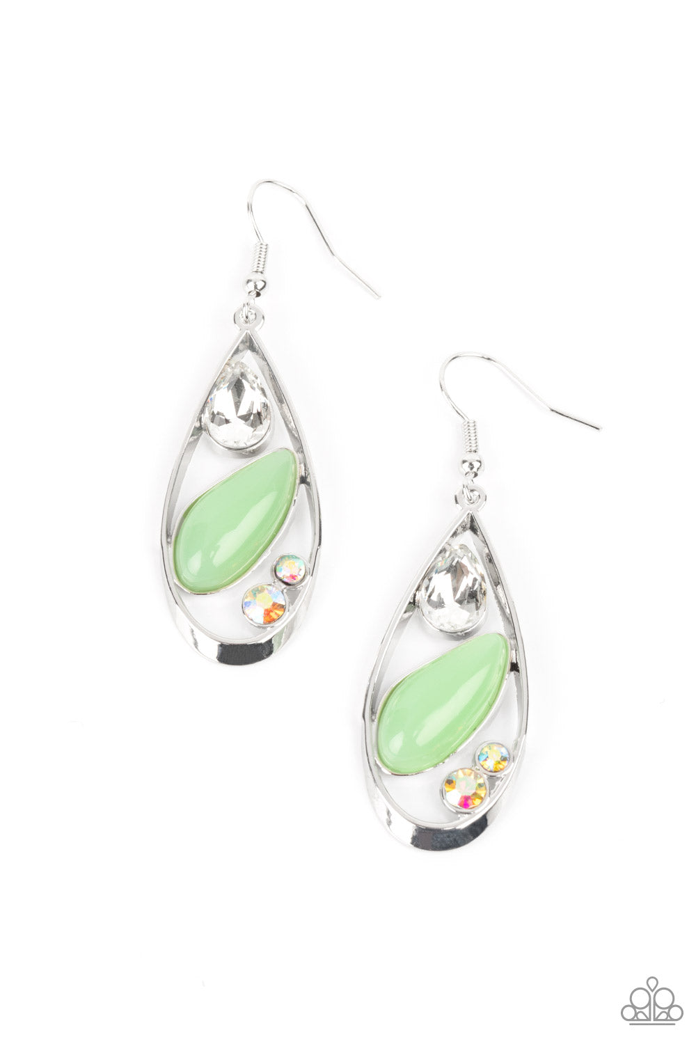 Harmonious Harbors - Green Earrings