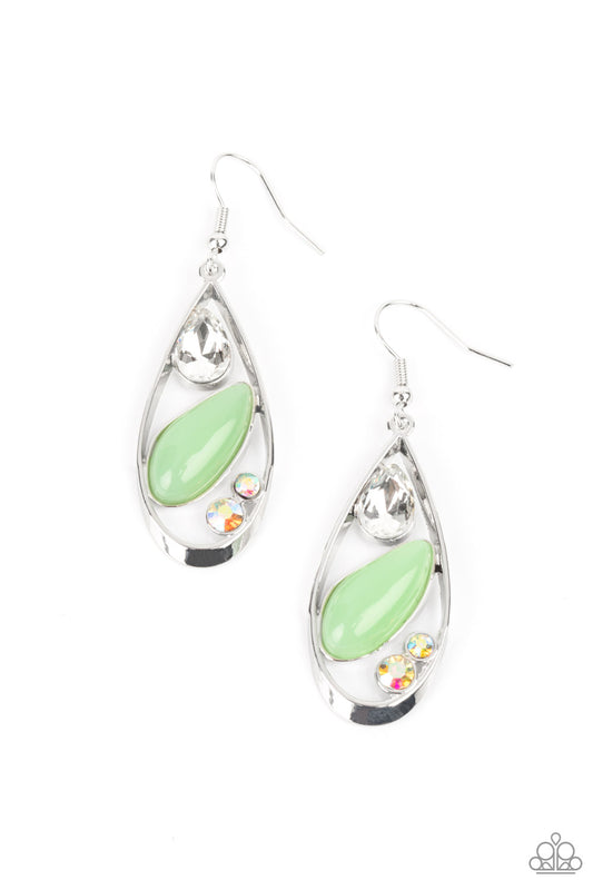 Harmonious Harbors - Green Earrings