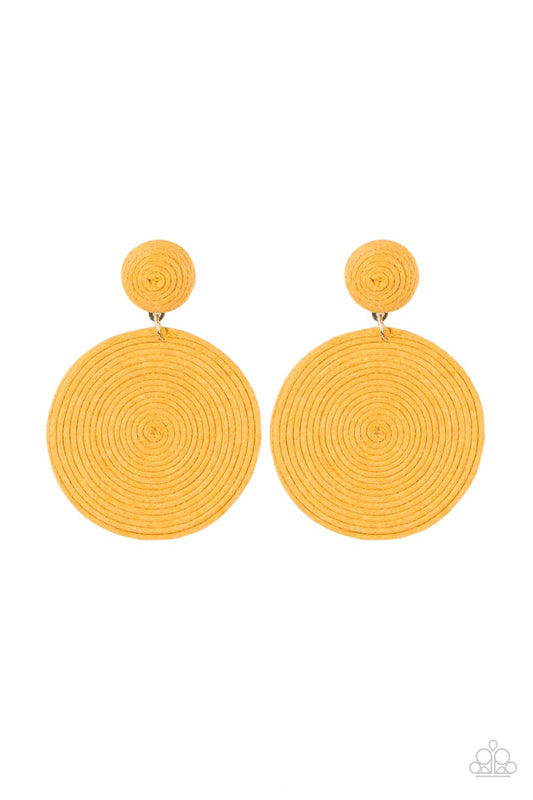 Circulate The Room - Yellow Earrings