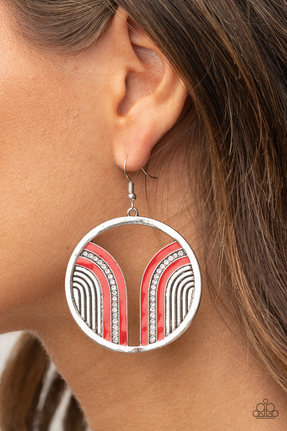 Delightfully Deco - Red Earrings