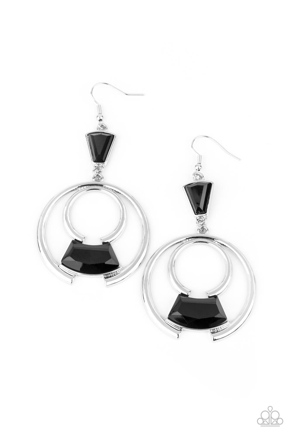 Deco Dancing - Black Earrings