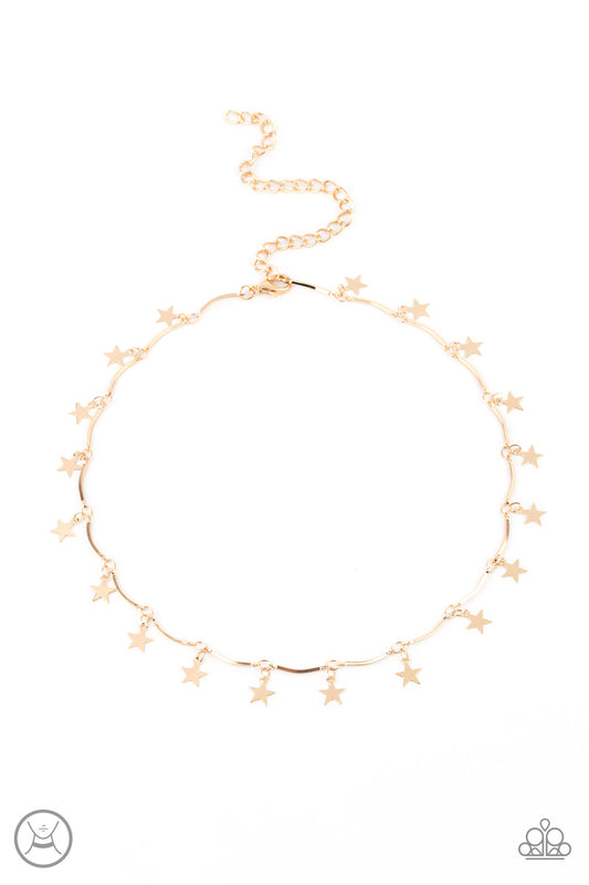 Little Miss Americana - Gold Necklace Choker