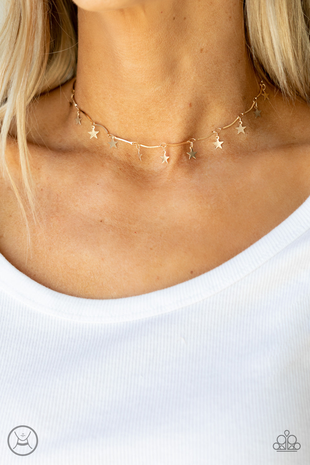 Little Miss Americana - Gold Necklace Choker