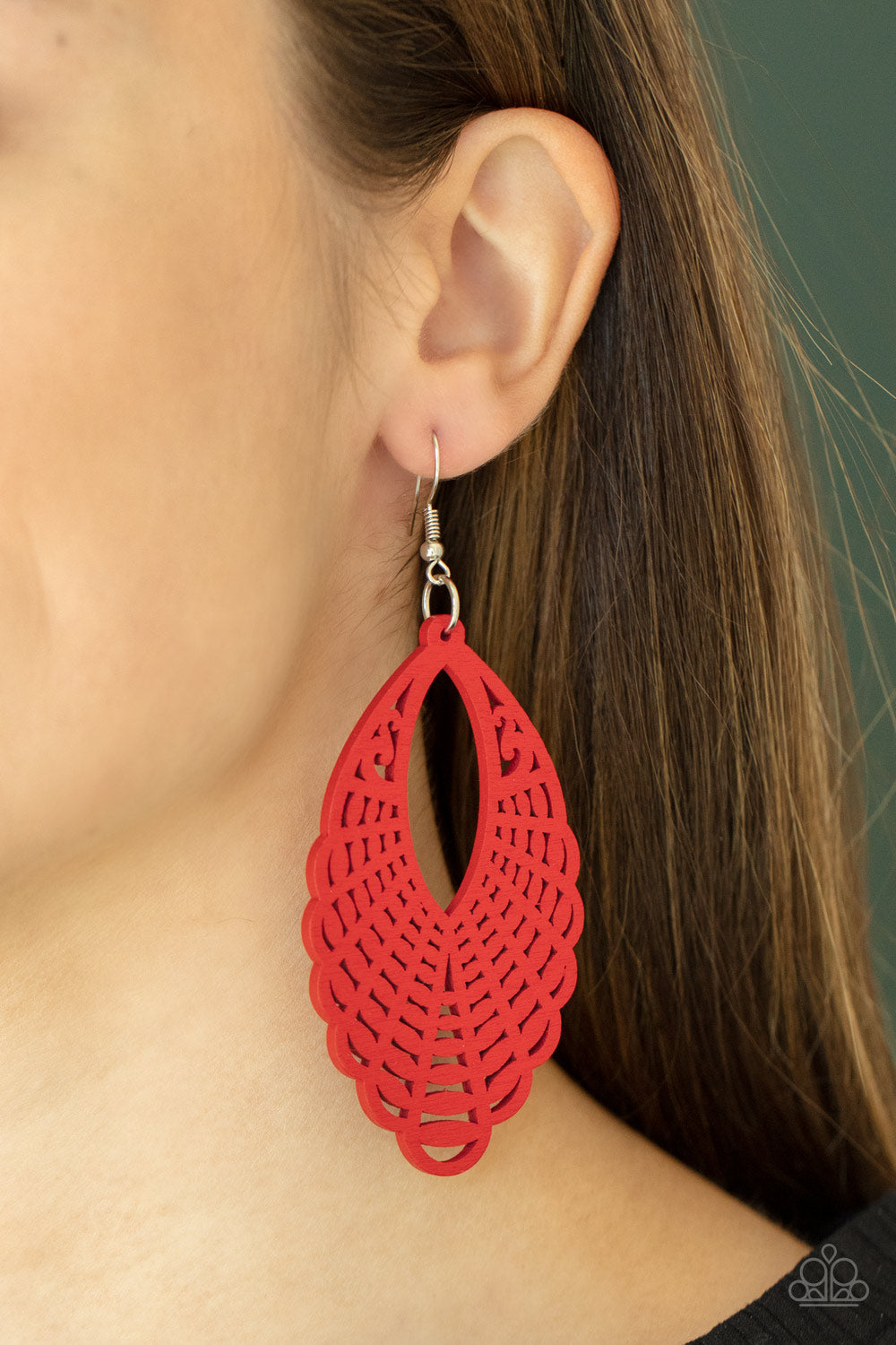 Tahiti Tankini - Red Earrings