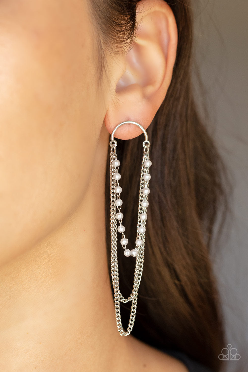 Vintage VIP - White Earrings