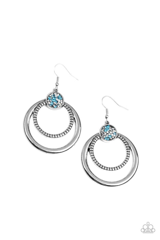 Spun Out Opulence - Blue Earrings