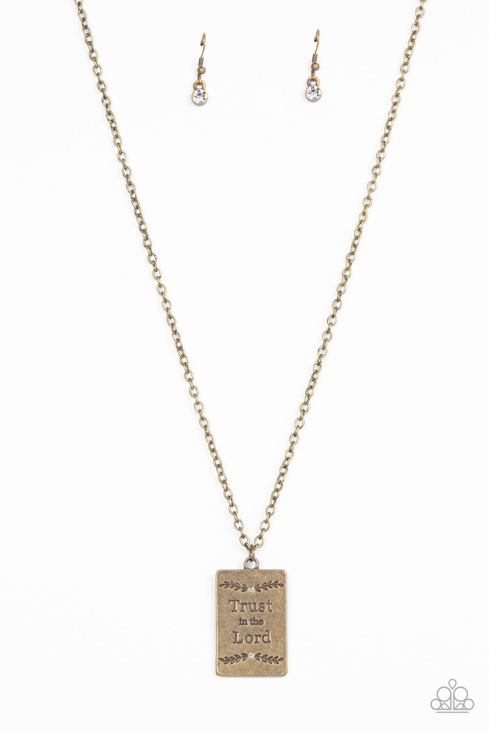 All About Trust - Brass Necklace Trust In The Lord