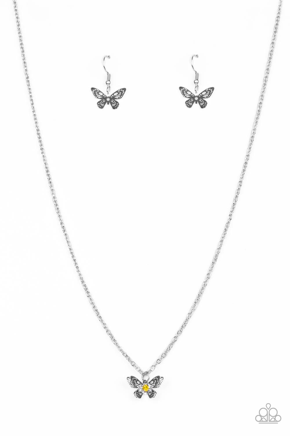 Flutter Love - Yellow Butterfly Necklace