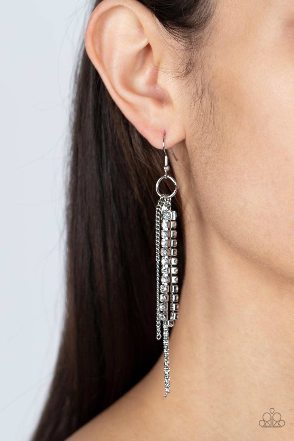 Swing Dance Dazzle - White Earrings