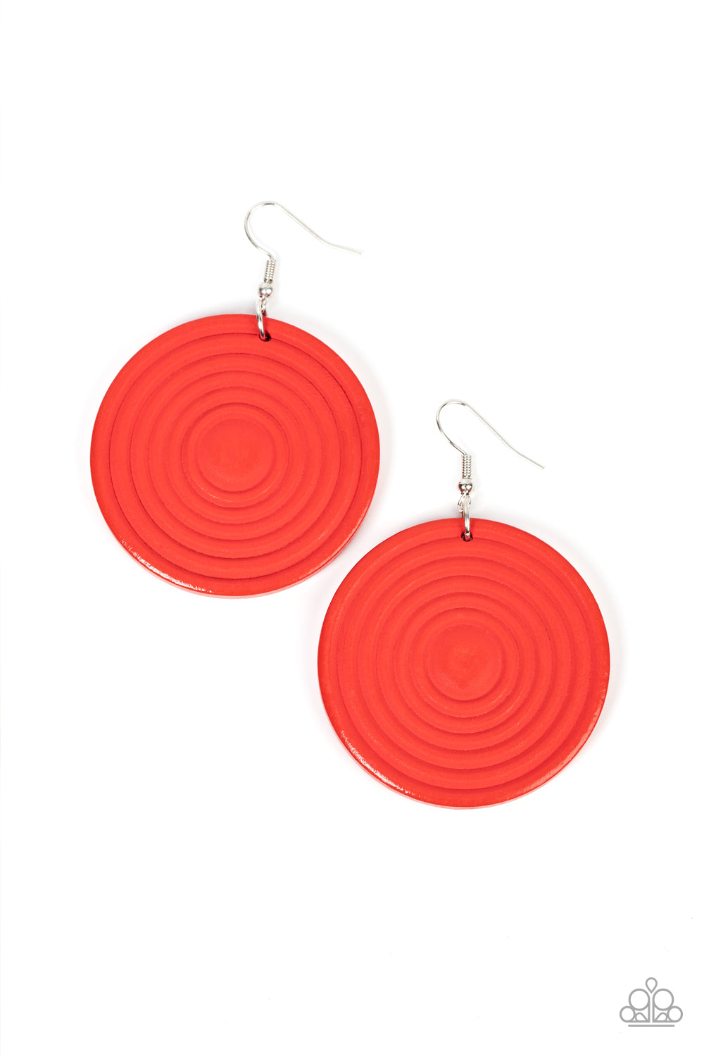 Caribbean Cymbal - Red Earrings