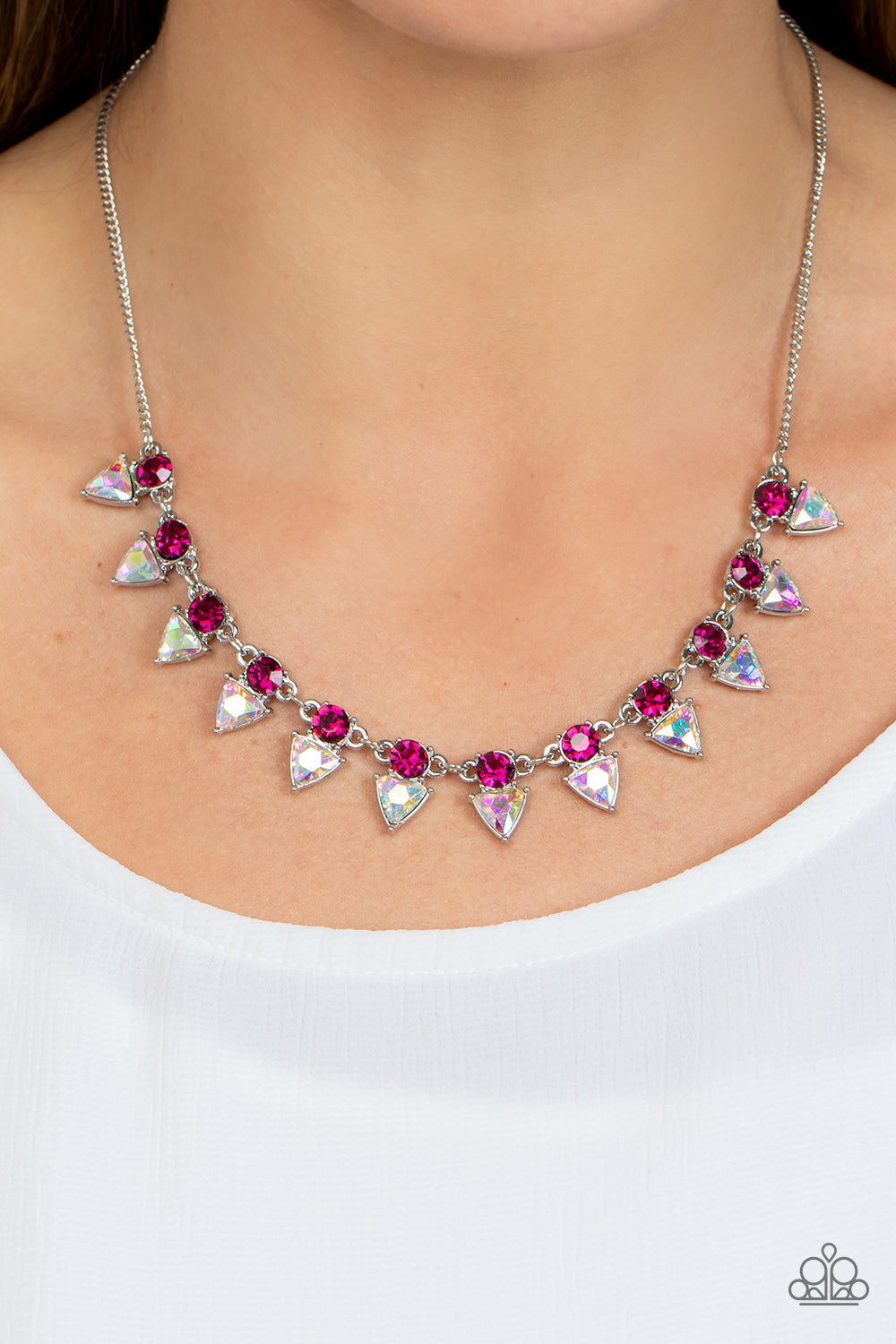 Razor-Sharp Refinement - Pink Necklace