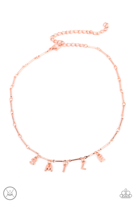 Say My Name - Copper Smile Necklace