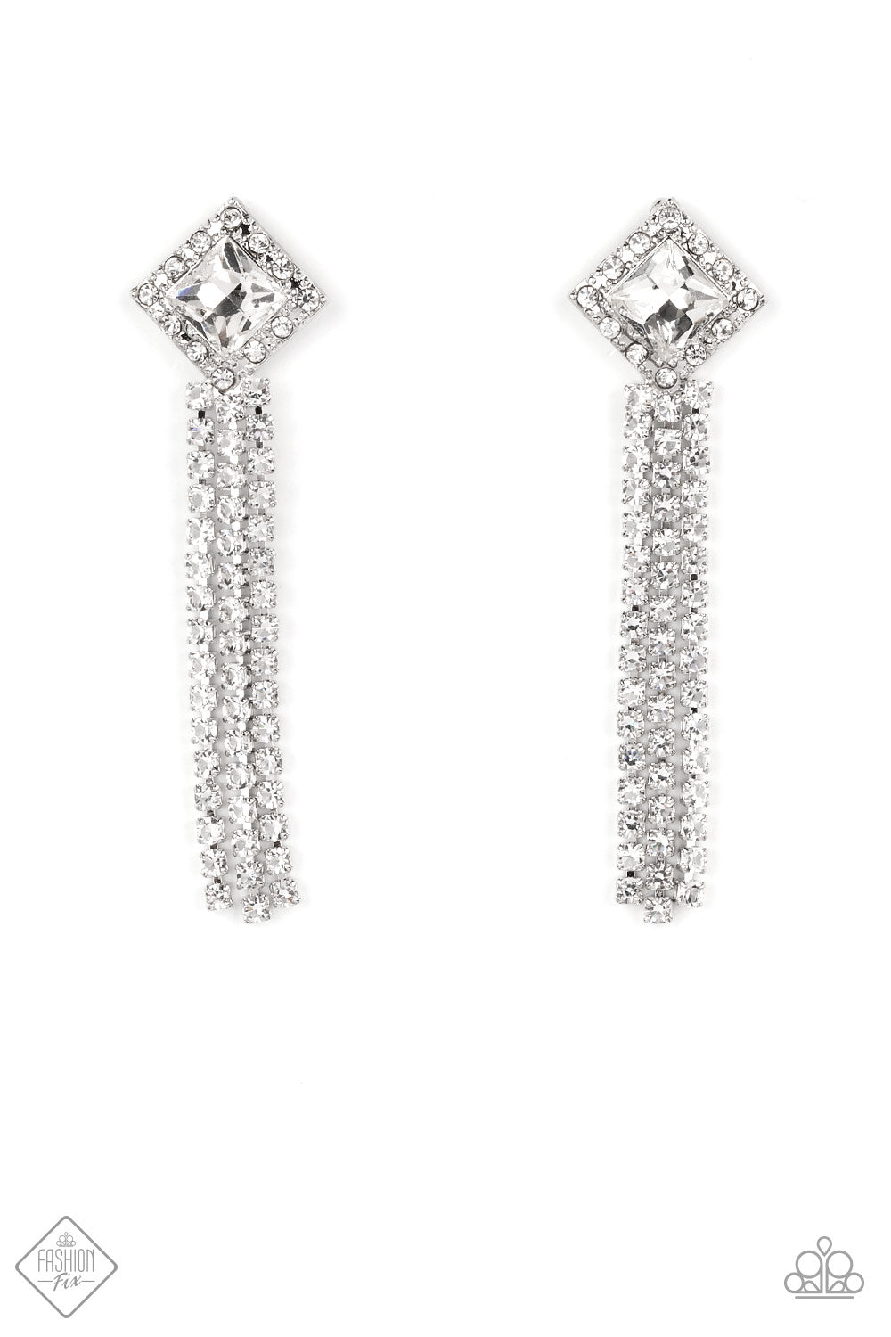 Seasonal Sparkle - White Earrings