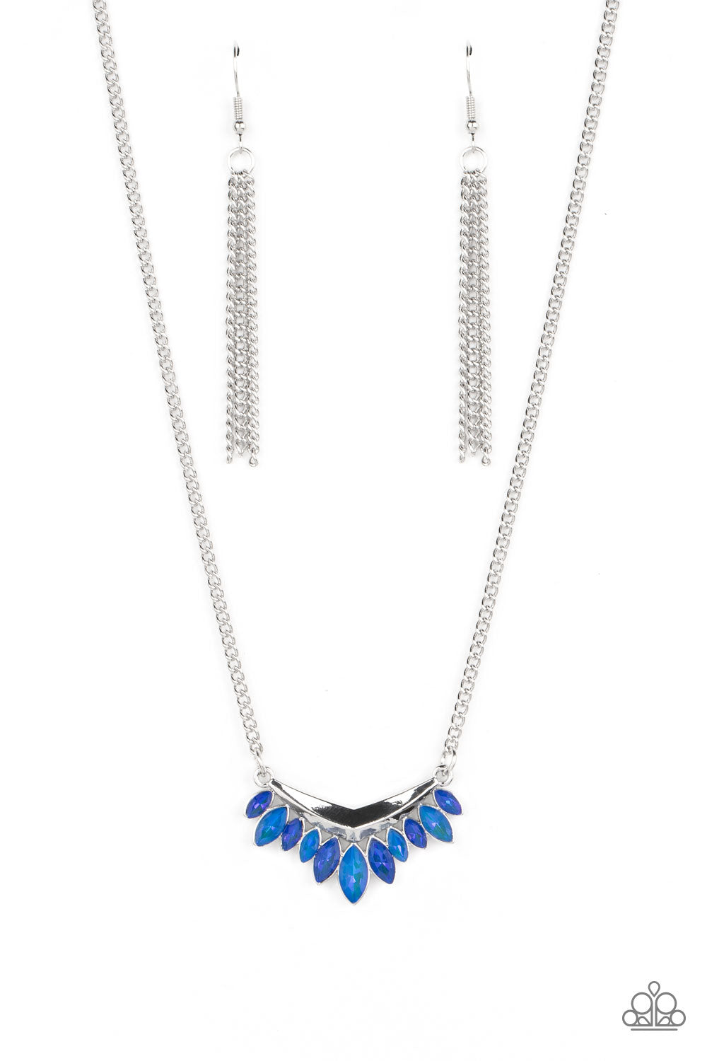 Flash of Fringe - Blue Necklace