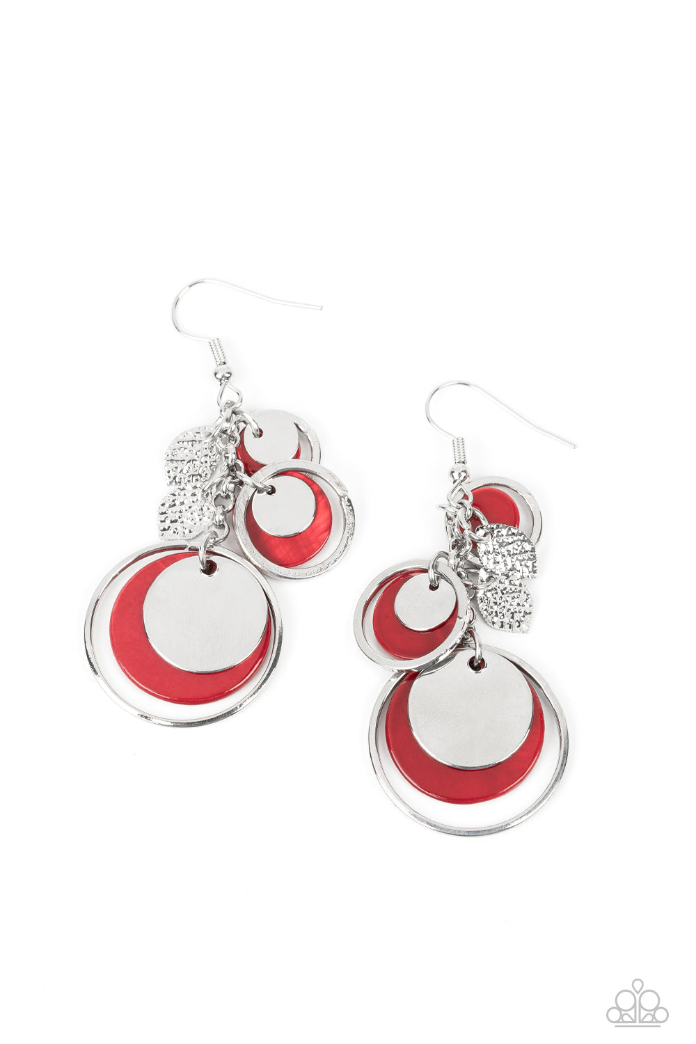 Saved by the SHELL - Red Earrings