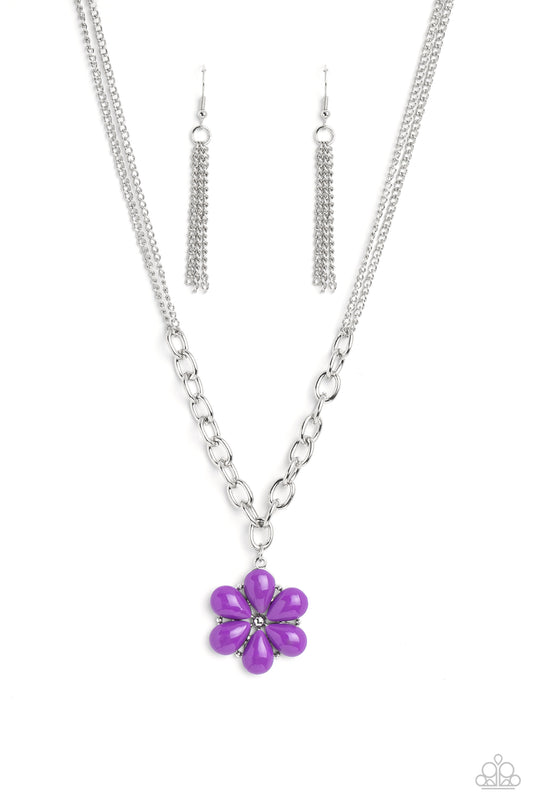 Dazzling Dahlia - Purple Necklace