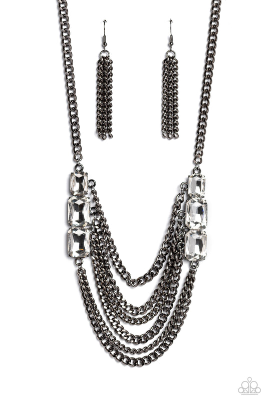 Come CHAIN or Shine - Black Necklace