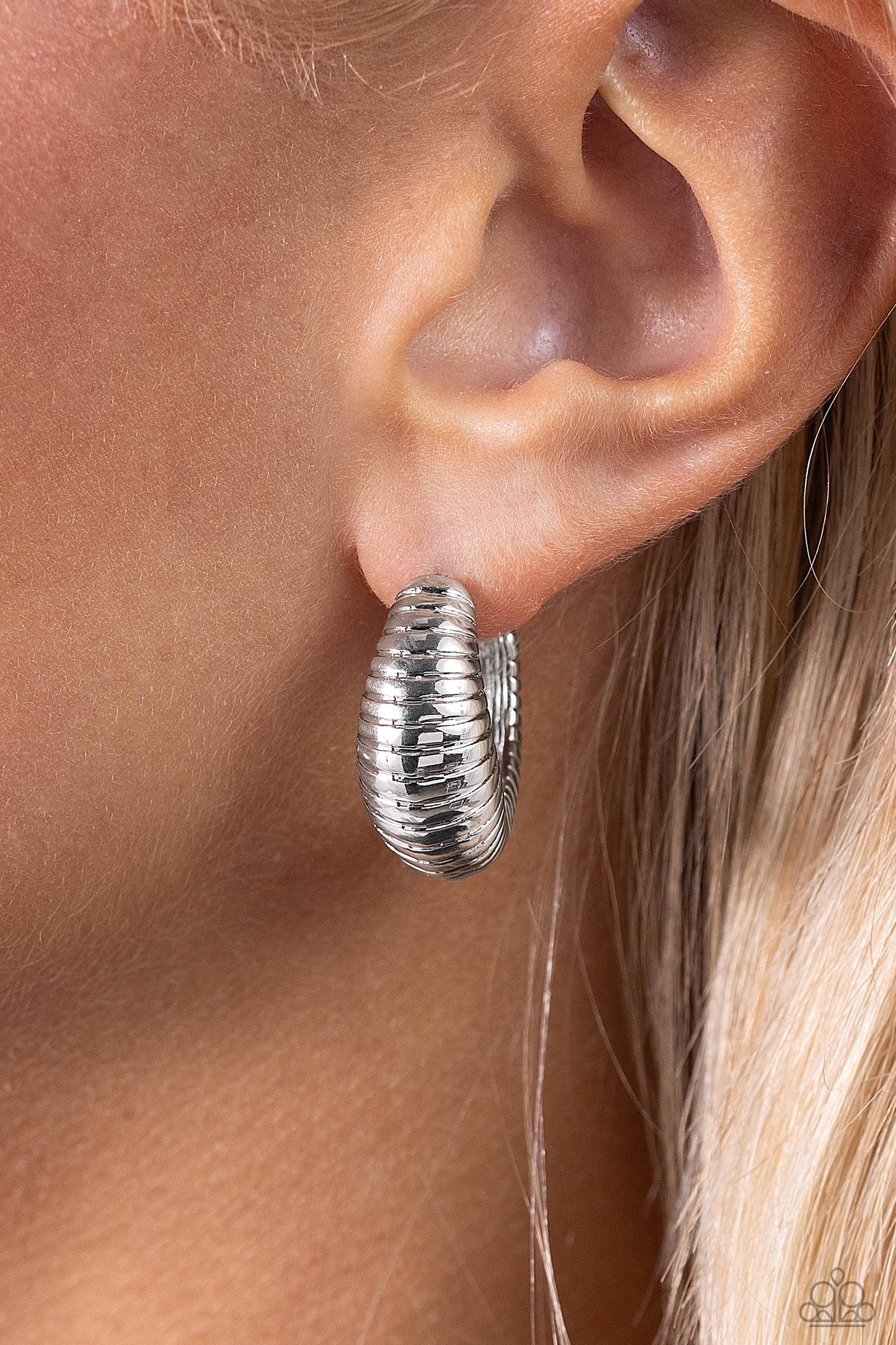 Textured Tenure - Silver Earrings