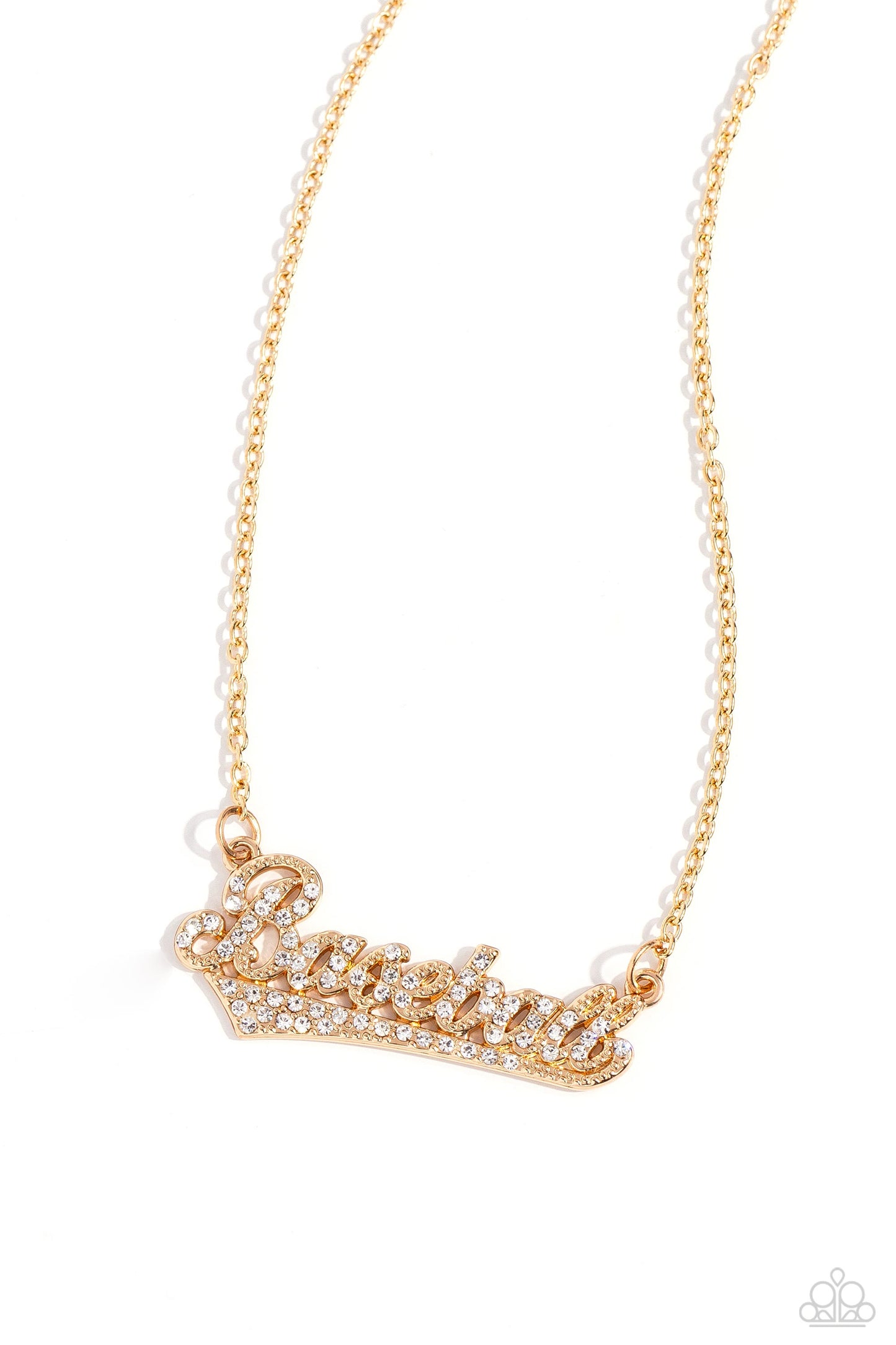 Home Run Haute - Gold Necklace Baseball